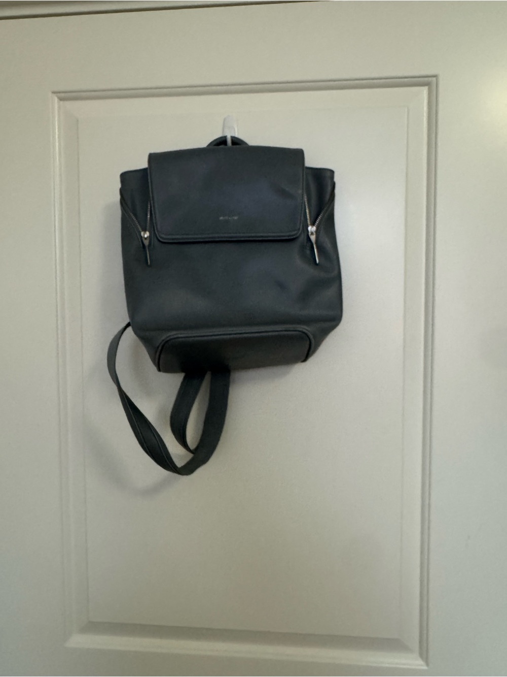 Matt & Nat Black Vegan Leather Backpack